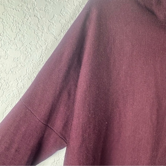 Eileen Fisher Italian Merino Wool Asymmetrical Turtleneck Sweater Size Medium - Picture 3 of 5